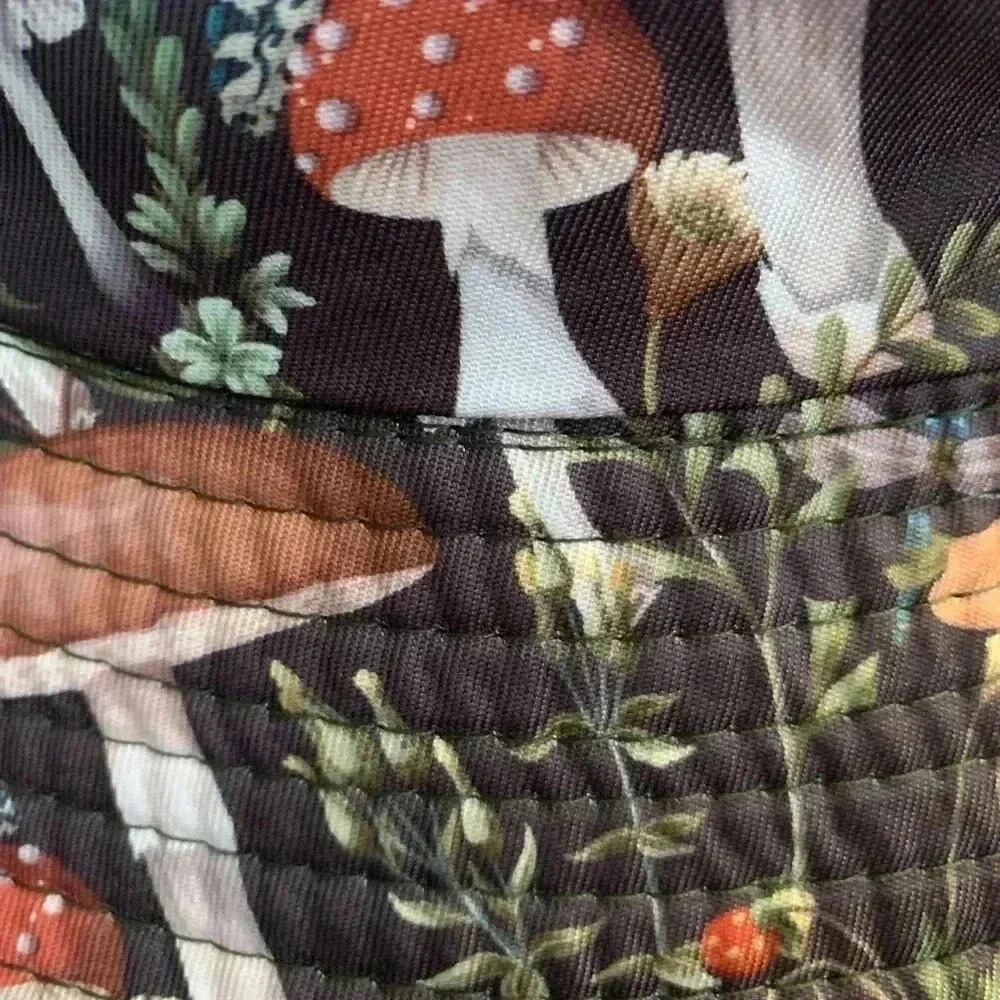 Mushroom Print Bucket Hat - Brown Multi - Picture 6 of 7